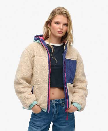 Vintage Hooded Fleece Jacket